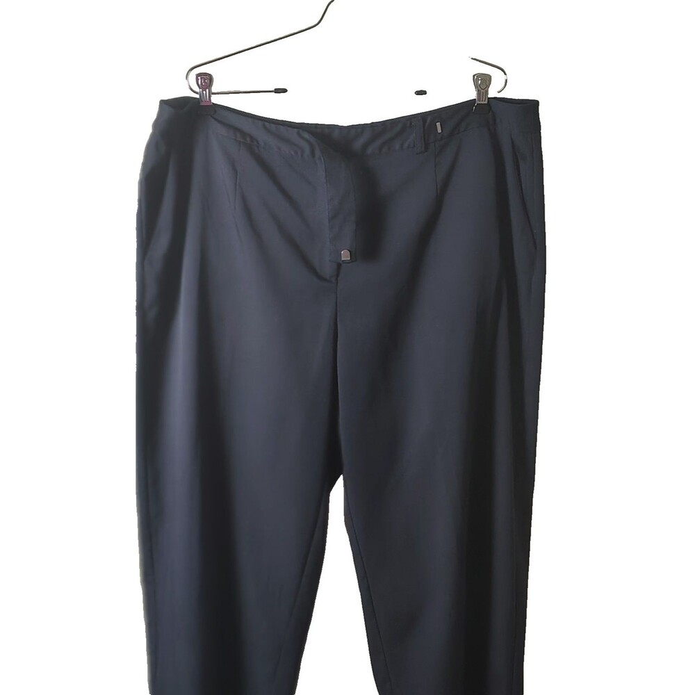 Talbots Womens  Pants 20W Navy Blue Stretch cross over Classic Office Career